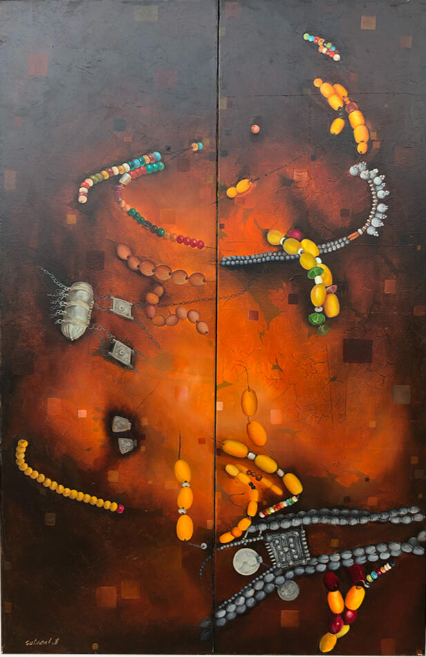 Crafted through time, oil on canvas, size 81 x 122 cm. Price: A$800
